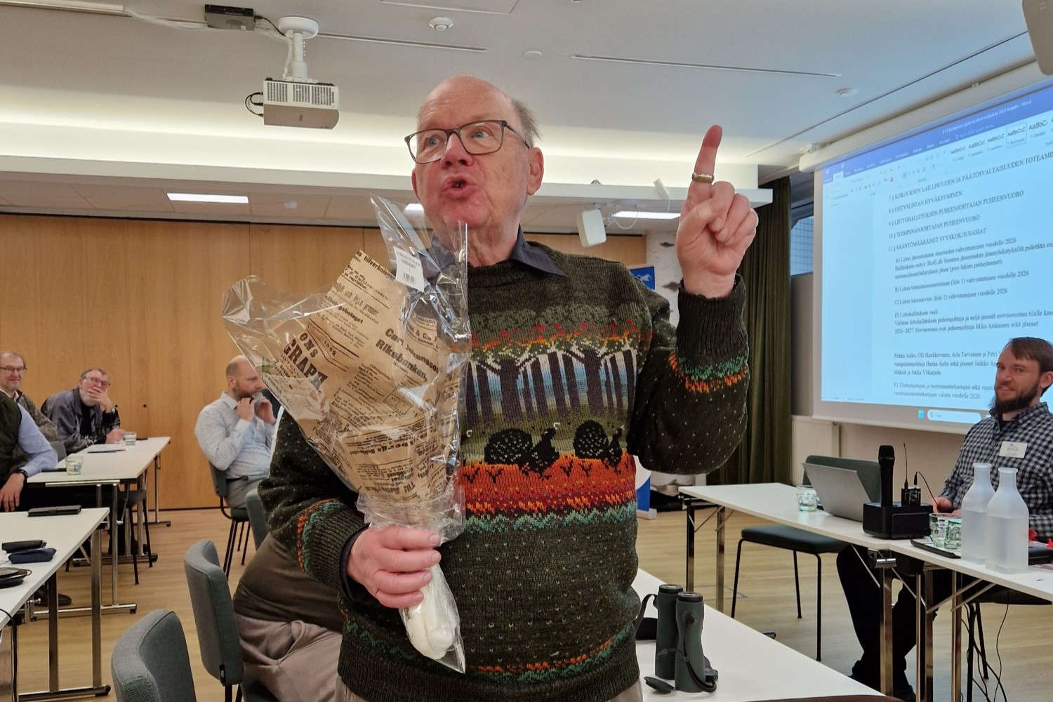 Pertti Uusivuori, BirdLifen tuore kunniapuheenjohtaja. Kuva: Aki Arkiomaa