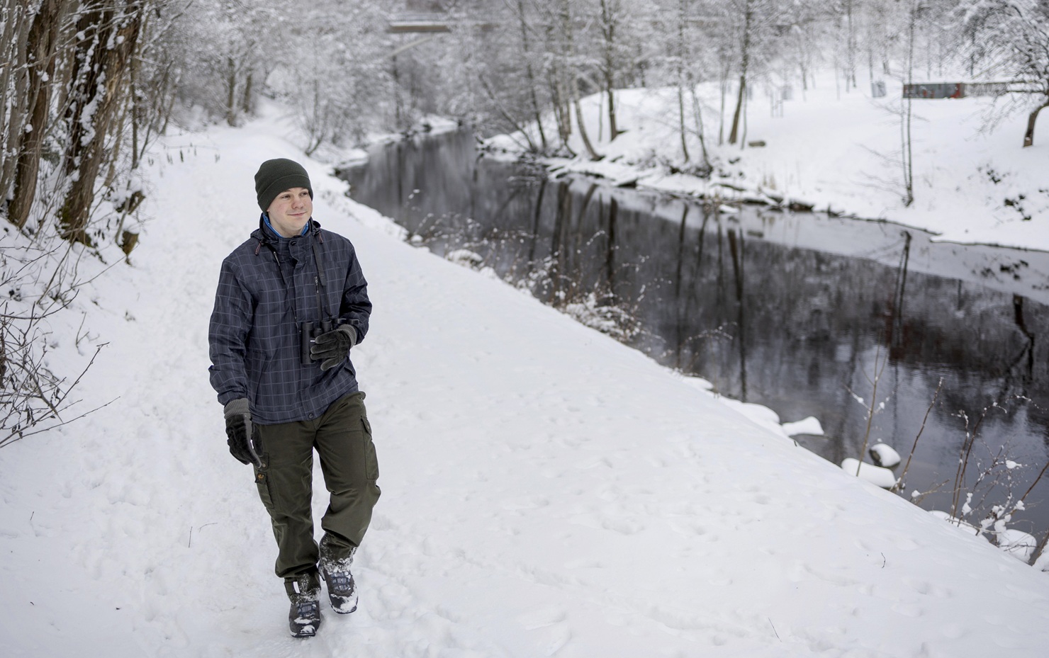 Ahti Pulli, vuoden nuori lintuharrastaja 2025. Kuva: Sami Saarenpää / Keskisuomalainen